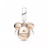 PANDORA San Valentín Charm Colgante Doble Mickey Mouse de Disney 780112C01