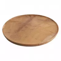 Plato Redondo para Servir de Madera de Teca 38 Cm ø  RAW MATERIALS®